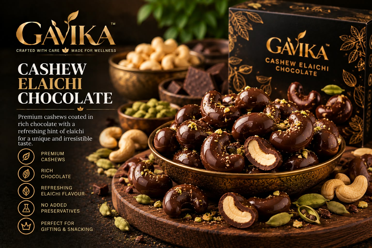 Cashew Elaichi Chocolate