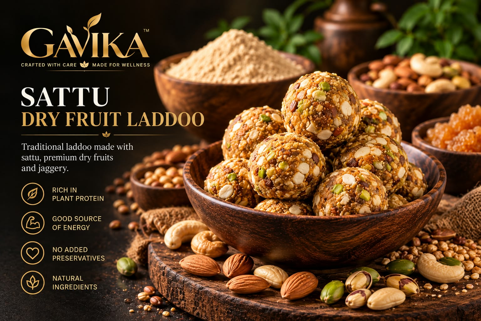 Sattu Dry Fruit Laddoo