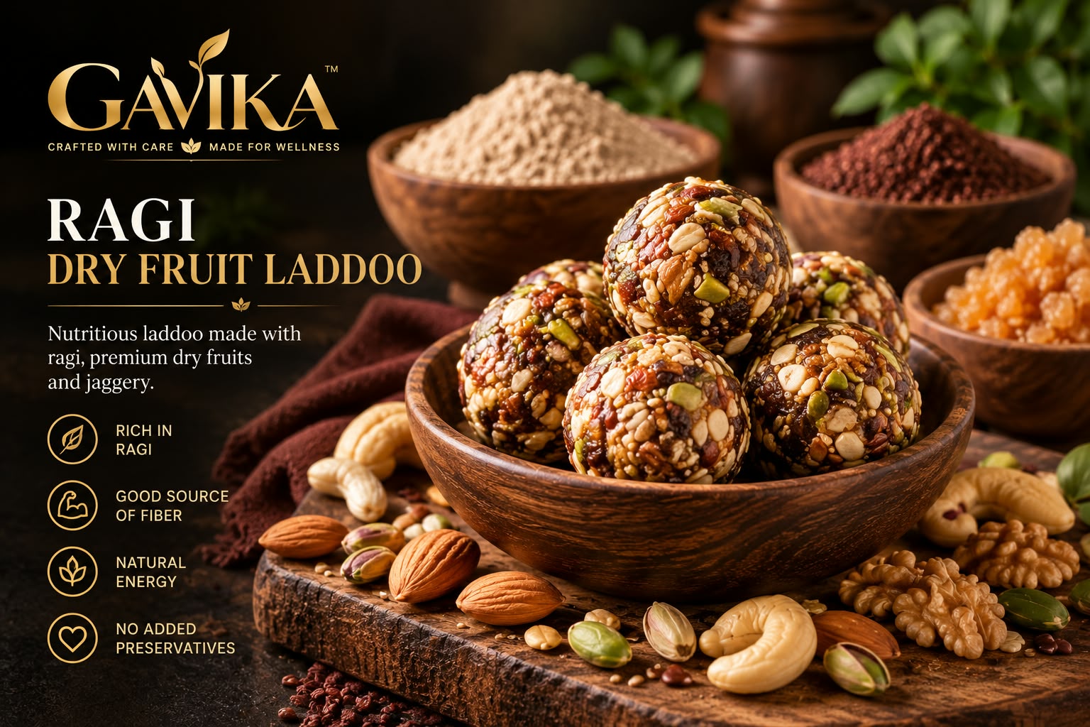Ragi Dry Fruit Laddoo